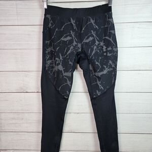UNDER ARMOUR Outrun The Cold Adjustable Leg Leggings Womens Size Small Black